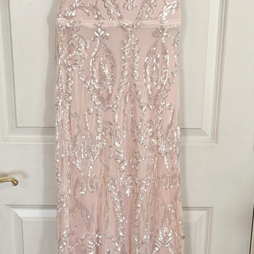 Windsor Blush Sequin Backless Dress - Picture 2 of 11